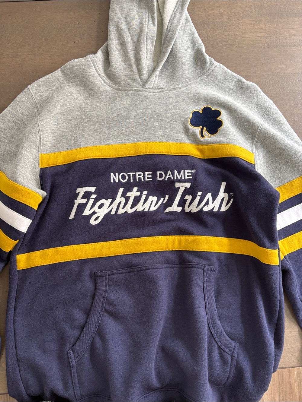 Mitchell & Ness Gray Hoodie with Red Label